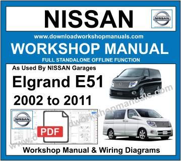 Nissan Elgrand E51 Workshop Service Repair Manual